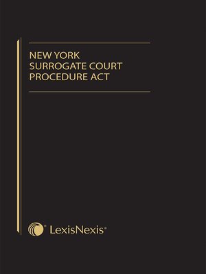 cover image of New York Surrogate Court Procedure Act